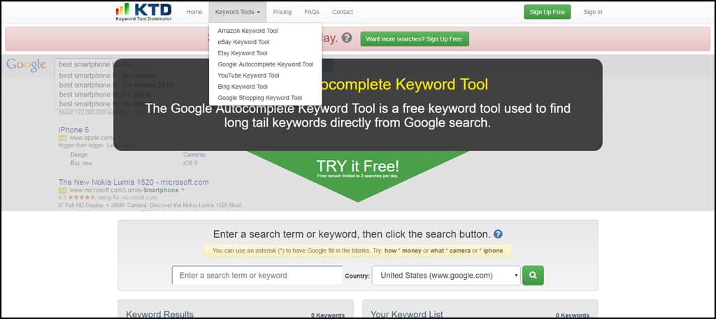 Keyword Tool Dominator