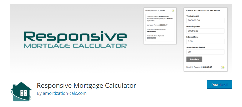 Responsive Mortgage Calculator