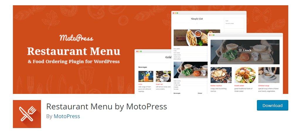 Restaurant Menu by MotoPress